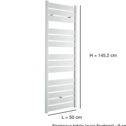 Sèche-serviettes eau chaude en acier Acova Madras blanc 625W