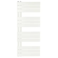 Sèche-serviettes eau chaude en acier GoodHome Boxwood blanc 488W