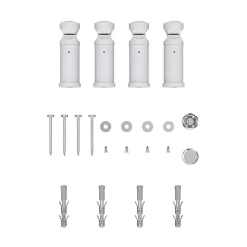 Sèche-serviettes eau chaude plat en acier Flomasta blanc 490W