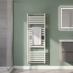 Sèche-serviettes eau chaude en acier Goodhome Loreto vertical blanc 679 W