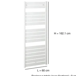 Sèche-serviettes eau chaude en acier Acova Madras blanc 791W