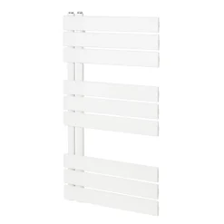 Sèche-serviettes eau chaude en acier GoodHome Boxwood blanc 379W