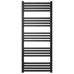Sèche-serviettes eau chaude en acier GoodHome Duala noir 20 barres - 438 W