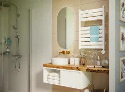 Sèche-serviettes électrique à inertie fluide Sauter Kelud mini 2 blanc 250W