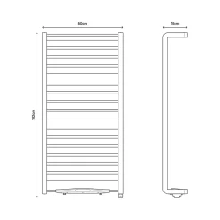 Sèche-serviettes électrique GoodHome Loreto blanc 500W + Soufflerie amovible GoodHome Acilia blanc 1000W
