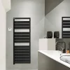 Sèche-serviettes électrique à inertie fluide Acova Astrakan noir 750W