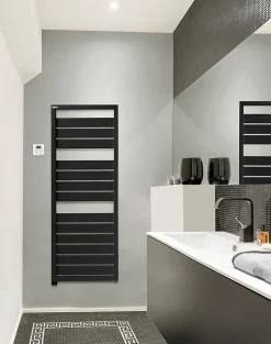 Sèche-serviettes électrique à inertie fluide Acova Astrakan noir 750W