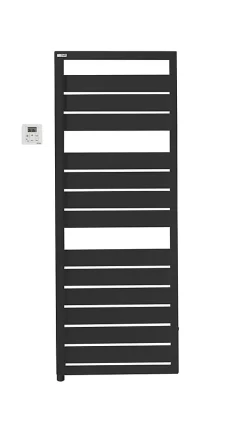 Sèche-serviettes électrique à inertie fluide Acova Astrakan noir 750W