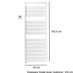 Sèche-serviettes électrique à inertie fluide Acova Astrakan noir 750W