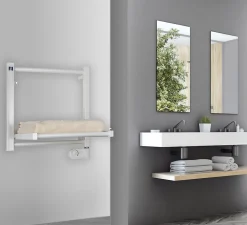 Sèche-serviettes électrique à inertie fluide Deltacalor Papillon1 150W blanc