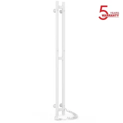 Sèche-serviettes électrique DUET 80x1200 avec minuterie ECO, 80W, Blanc