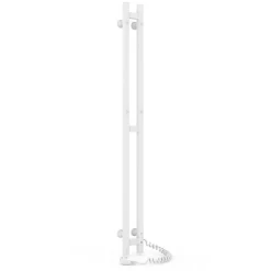 Sèche-serviettes électrique DUET 80x1200 avec minuterie ECO, 80W, Blanc