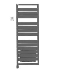 Sèche-serviettes électrique à inertie fluide Acova Astrakan +Air grey aluminium 750W + soufflerie 1000W