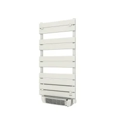 Sèche-serviettes électrique à inertie fluide Delonghi Phorum blanc 500W + soufflerie 1000W