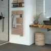 Sèche-serviettes électrique à inertie fluide Sauter Asama connectable cappuccino 500W + soufflerie 1000W