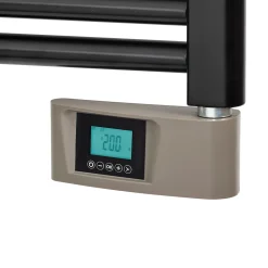 Sèche-serviettes électrique à inertie fluide Deltacalor Stendino 500W noir