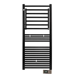 Sèche-serviettes électrique à inertie fluide Deltacalor Stendino 500W noir