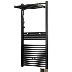 Sèche-serviettes électrique à inertie fluide Deltacalor Stendino 500W noir