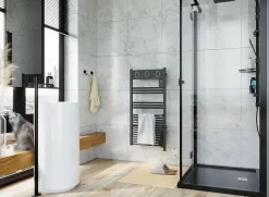 Sèche-serviettes électrique à inertie fluide Sauter Marapi tactile anthracite 500W