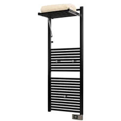 Sèche-serviettes électrique à inertie fluide Deltacalor Stendino 750W noir