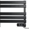 Sèche-serviettes électrique compact noir 100W