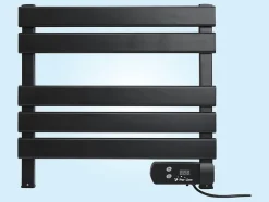 Sèche-serviettes électrique compact noir 100W