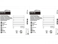 Sèche-serviettes électrique compact noir 100W
