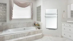 Sèche-serviettes électrique à inertie sèche Carrera Silam + Air 1400W + soufflerie 900W blanc