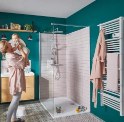 Sèche-serviettes électrique à inertie sèche GoodHome Solna blanc 750W