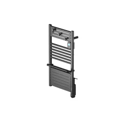 Sèche-serviettes électrique 500 W noir à inertie fluide + soufflerie 1000 W - Noirot Actibain