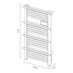 Sèche-serviettes électrique à inertie sèche GoodHome Solna blanc 500W