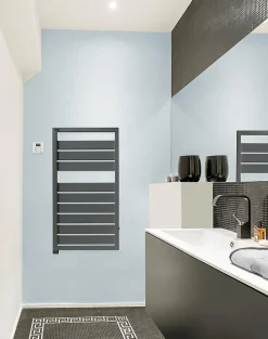 Sèche-serviettes électrique à inertie fluide Acova Astrakan anthracite 500W