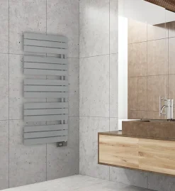 Sèche-serviettes électrique asymétrique Deltacalor 750W gris clair 7.5m²