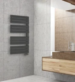 Sèche-serviettes électrique asymétrique Deltacalor 500W anthracite 5m²