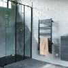 Sèche-serviettes électrique à inertie fluide Sauter Marapi tactile anthracite 500W + soufflerie 1000W