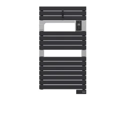 Sèche-serviettes électrique à inertie fluide Sauter Asama connectable anthracite 500W
