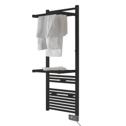 Sèche-serviettes électrique à inertie fluide Deltacalor Papillon2 500W noir