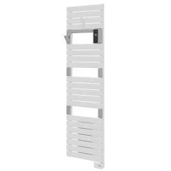 Sèche-serviettes électrique à inertie fluide Sauter Asama connectable blanc 750W + soufflerie 1000W