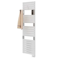 Sèche-serviettes électrique à inertie fluide Sauter Asama connectable blanc 750W + soufflerie 1000W