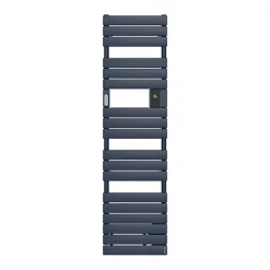 Sèche-serviettes électrique Adélis étroit avec soufflerie bleu profond 1750W