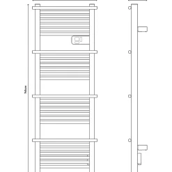 Sèche-serviettes électrique à inertie sèche GoodHome Solna blanc 750W 7 m²