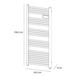 Sèche-serviettes électrique à inertie sèche Carrera Alani 500W gris anthracite