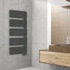 Sèche-serviettes électrique asymétrique Deltacalor 750W anthracite 7.5m²