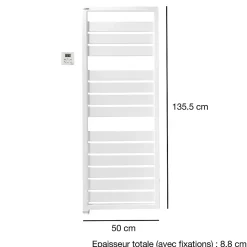 Sèche-serviettes électrique à inertie fluide Acova Astrakan blanc 750W