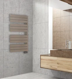 Sèche-serviettes électrique asymétrique Deltacalor 500W beige 5m²