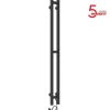 Sèche-serviettes électrique DUET 80x1200 avec minuterie ECO, 80W, Noir