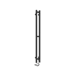 Sèche-serviettes électrique DUET 80x1200 avec minuterie ECO, 80W, Noir