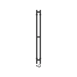 Sèche-serviettes électrique DUET 80x1200 avec minuterie ECO, 80W, Noir