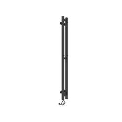 Sèche-serviettes électrique DUET 80x1200 avec minuterie ECO, 80W, Noir