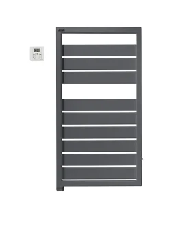 Sèche-serviettes électrique à inertie fluide Acova Astrakan grey aluminium 500W
